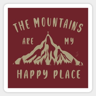 The Mountains are my Happy Place Sticker